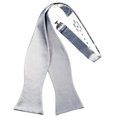 Silk Platinum Self Bow Tie