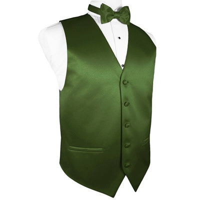 Clover Green Satin Tuxedo Vest