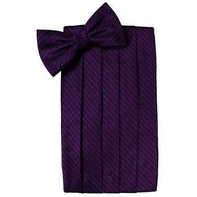 Raisin Purple Palermo Cummerbund and Bow Tie Set