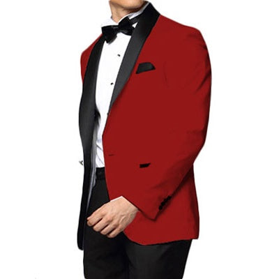 Red and Black Skyfall Tuxedo <br> by Michael Craig