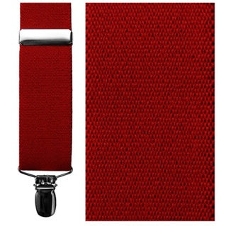 Red Elastic Clip Suspenders