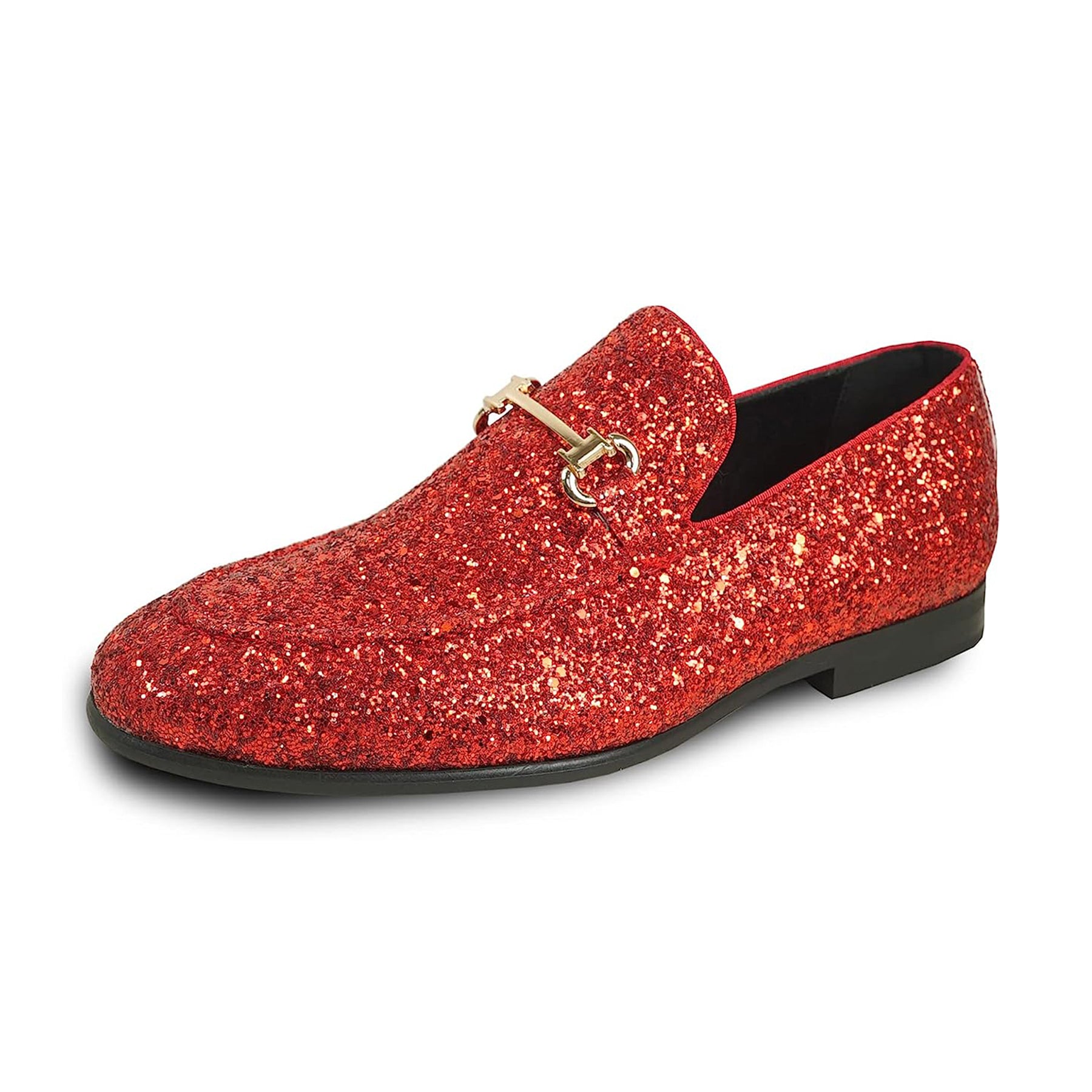 Red All Over Glitter Effect Modern Dress Loafer