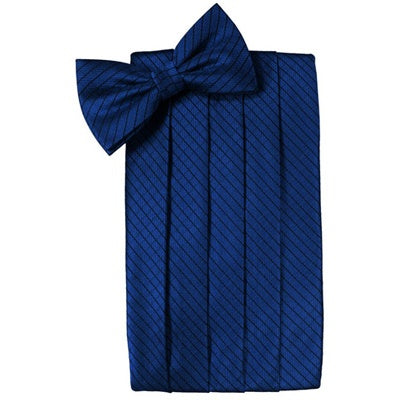 Royal Blue Palermo Cummerbund and Bow Tie Set