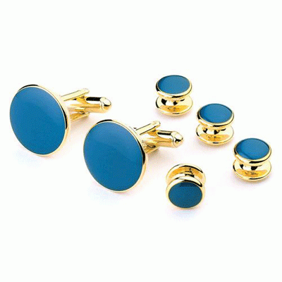 Royal Blue Tuxedo Cufflinks and Studs