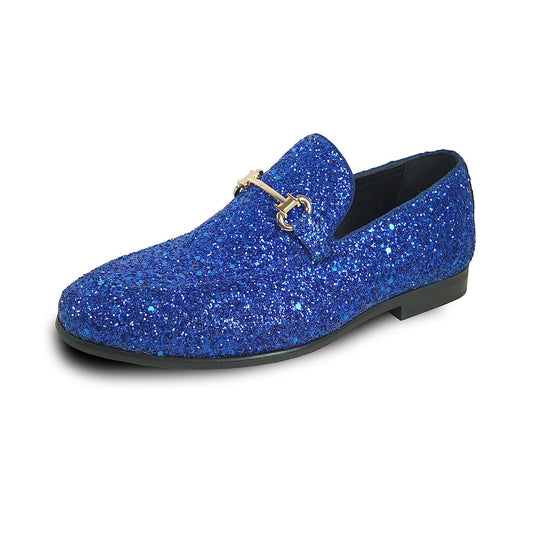 Royal Blue All Over Glitter Effect Modern Dress Loafer