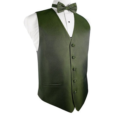 Sage Green Herringbone Tuxedo Vest