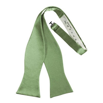 Sage Satin Self Bow Tie