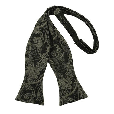 Sage Tapestry Paisley Self Bow Tie