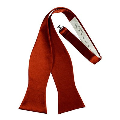 Scarlet Satin Self Bow Tie