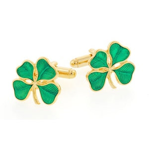 Lucky Shamrock Cufflinks Gold