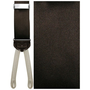 Sicily Brown Silk Suspenders