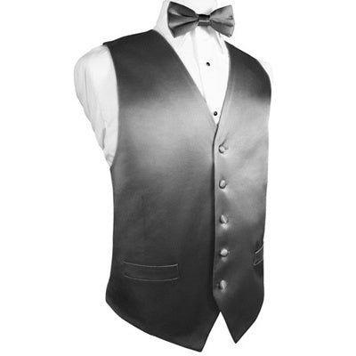 Silver Premium Silk Tuxedo Vest