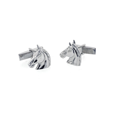 Sterling Silver Horses Head Cufflinks