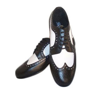 Black and White Wing Tip Dress Shoes