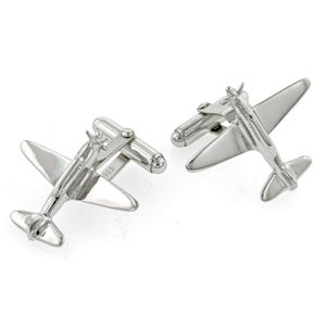 Sterling Silver Airplane Cufflinks