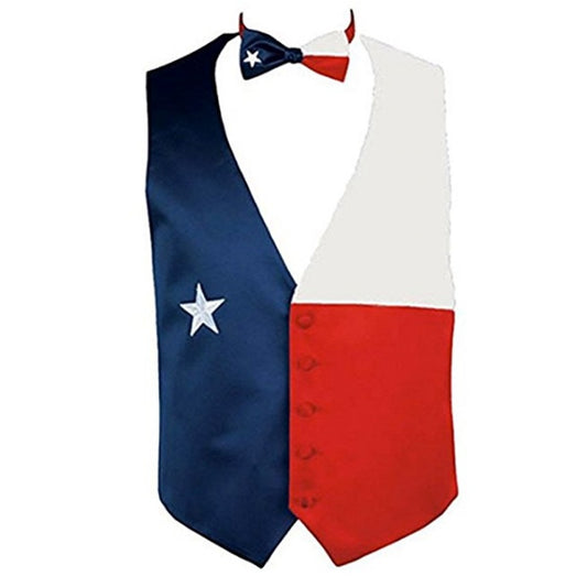 Texas Flag Novelty Tuxedo Vest