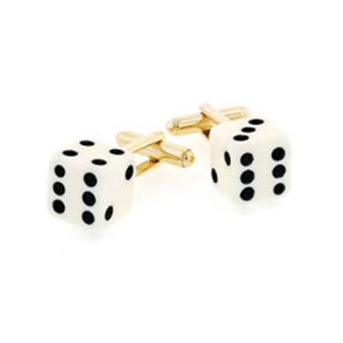 Tumbling Dice Cufflinks Gold