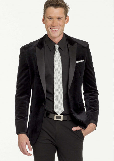 Black Velvet Tuxedo Jacket by Ike Behar