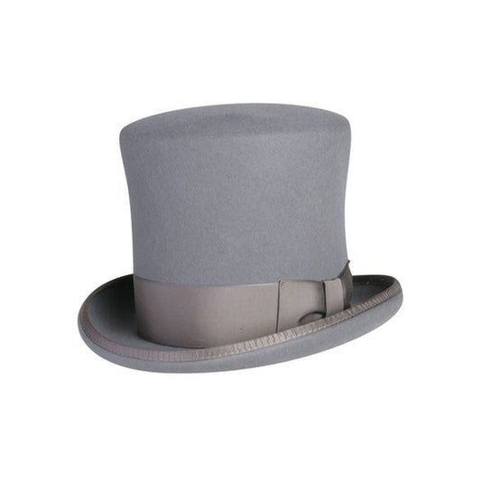 Victorian Caroler Tall Top Hat in Heather Grey