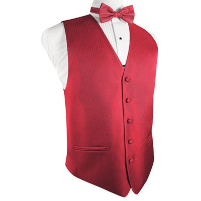 Watermelon Pink Herringbone Tuxedo Vest