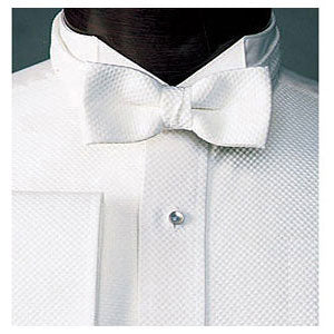 White Pique Pre-Tied Bow Tie