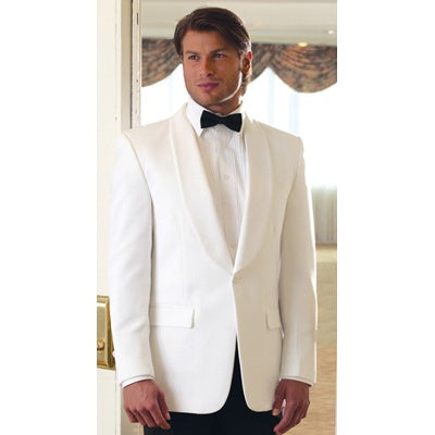 One Button White Shawl Dinner Jacket Rental