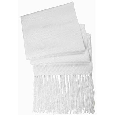 White Weave Tuxedo Scarf