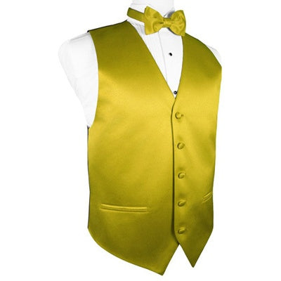 Willow Gold Satin Tuxedo Vest