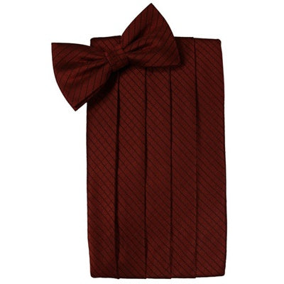 Wine Palermo Cummerbund and Bow Tie Set