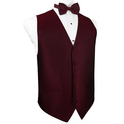 Wine Venetian Tuxedo Vest